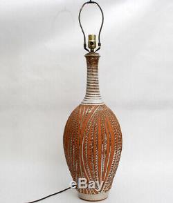 Frank Willett Studio Pottery Ceramic Table Lamp MCM Earthgender Vintage RARE
