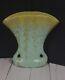 Fulper Crystalline Fan Vase Art and Crafts Pottery 6 1/4 Green