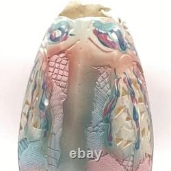 Gail Markiewicz Studio Handcraft Art Pottery 11 Patchwork Clay Vessel Vase Vtg
