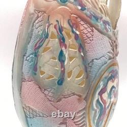 Gail Markiewicz Studio Handcraft Art Pottery 11 Patchwork Clay Vessel Vase Vtg
