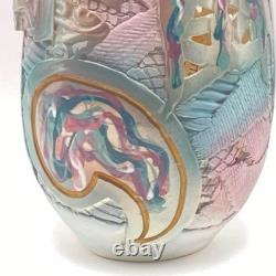 Gail Markiewicz Studio Handcraft Art Pottery 11 Patchwork Clay Vessel Vase Vtg