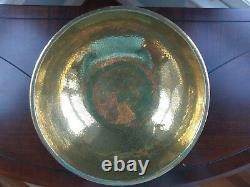 Gene Lodi Bowl Studio Pottery Vtg MCM Modern Signed Numbered Large Brown Gold