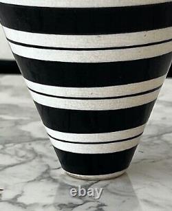 Geoffrey Maund Striped England Studio Pottery Vase Vessel Vtg Retro Modern Mcm