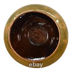George Ohr Biloxi 1880s-1909 Studio Art Pottery Brown Green Ceramic Vase