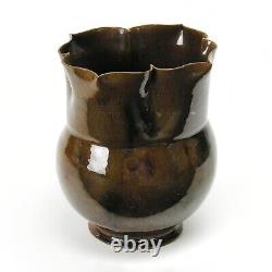 George Ohr Pottery studio pinched vase 5.5 Biloxi Mississsippi arts & crafts