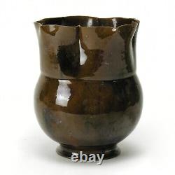 George Ohr Pottery studio pinched vase 5.5 Biloxi Mississsippi arts & crafts