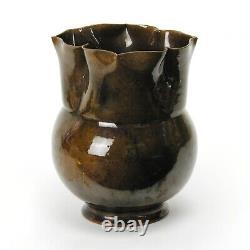 George Ohr Pottery studio pinched vase 5.5 Biloxi Mississsippi arts & crafts