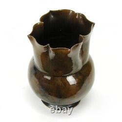 George Ohr Pottery studio pinched vase 5.5 Biloxi Mississsippi arts & crafts