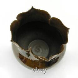 George Ohr Pottery studio pinched vase 5.5 Biloxi Mississsippi arts & crafts