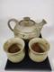 George Scatchard Signed Studio Pottery Tea Set Teapot 2 Cups Vermont Vintage