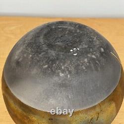 Giusti Studio Art Raku Pottery Egret Flying Globe Vase circa 1990 Vintage