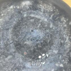 Giusti Studio Art Raku Pottery Egret Flying Globe Vase circa 1990 Vintage