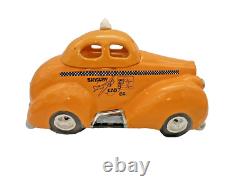 Glenn Appleman Studio Pottery Taxi Cab Cookie Jar Vintage Americana Rare