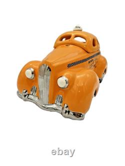 Glenn Appleman Studio Pottery Taxi Cab Cookie Jar Vintage Americana Rare