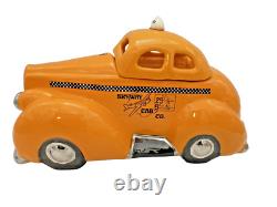 Glenn Appleman Studio Pottery Taxi Cab Cookie Jar Vintage Americana Rare