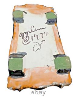 Glenn Appleman Studio Pottery Taxi Cab Cookie Jar Vintage Americana Rare