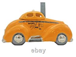Glenn Appleman Studio Pottery Taxi Cab Cookie Jar Vintage Americana Rare