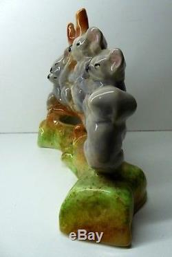 Group Of Koalas In Gum Tree Branch Australian Pottery Ceramic Studio Vintage