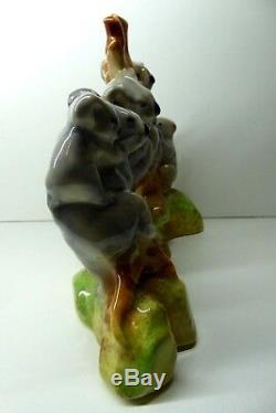 Group Of Koalas In Gum Tree Branch Australian Pottery Ceramic Studio Vintage