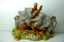 Group Of Koalas In Gum Tree Branch Australian Pottery Ceramic Studio Vintage