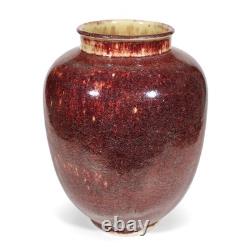 Gusso Reuss German Studio Art Pottery Vase Oxblood Copper Red Vintage Germany