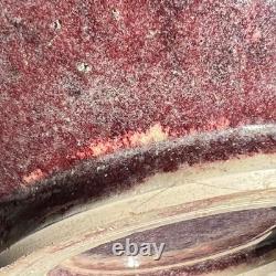 Gusso Reuss German Studio Art Pottery Vase Oxblood Copper Red Vintage Germany