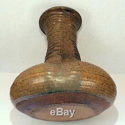 HUGE Vintage KAREN KARNES Stoneware Studio Art Pottery Salt Glaze Vessel Vase