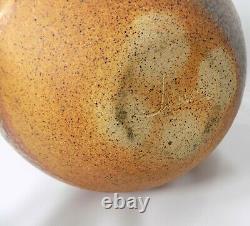 Hand Made Stoneware Large Carved Textured Pot Signed Jens