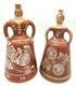 Handmade Studio Pottery Figural Jugs Southwest Folk Art Sculptures VTG Pair