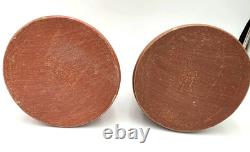 Handmade Studio Pottery Figural Jugs Southwest Folk Art Sculptures VTG Pair