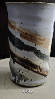 Handmade Studio Pottery Vase 6.5- Wabi Sabi Rustic Vintage Glaze- Artisan Craft