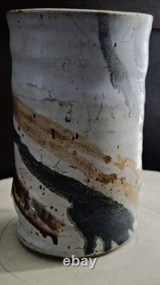 Handmade Studio Pottery Vase 6.5- Wabi Sabi Rustic Vintage Glaze- Artisan Craft