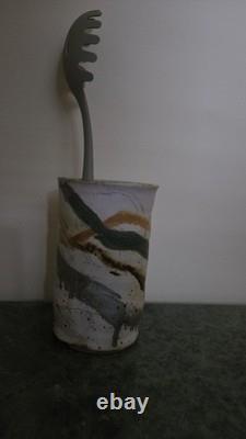 Handmade Studio Pottery Vase 6.5- Wabi Sabi Rustic Vintage Glaze- Artisan Craft