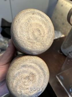 Handmade Studio Stoneware Pottery Pitcher & 6 Cups, Signed, 7-Piece Set