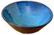Harding Black Blue Texas Signed Studio Art Pottery Vessel Bowl Vase Vtg Mcm Rare