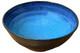 Harding Black Blue Texas Signed Studio Art Pottery Vessel Bowl Vase Vtg Mcm Rare
