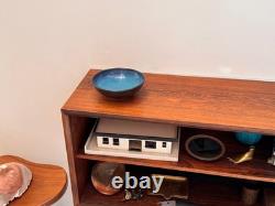 Harding Black Blue Texas Signed Studio Art Pottery Vessel Bowl Vase Vtg Mcm Rare