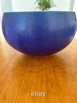 Henry Kendall Gernhardt signed studio pottery vintage blue bowl