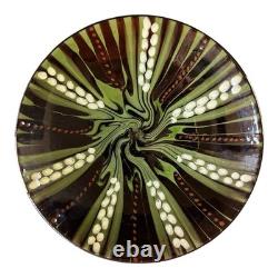 Herman August Kähler Stoneware Green Studio Art Bowl Signed Denmark 1960s-70s