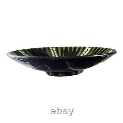 Herman August Kähler Stoneware Green Studio Art Bowl Signed Denmark 1960s-70s