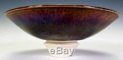 Hideaki Miyamura Vintage Japanese American Studio Art Pottery Iridescent Bowl