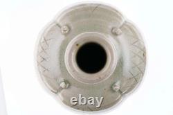 High quality Vintage Asian Style Incised Celadon Studio pottery bottle form vase