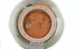 High quality Vintage Asian Style Incised Celadon Studio pottery bottle form vase