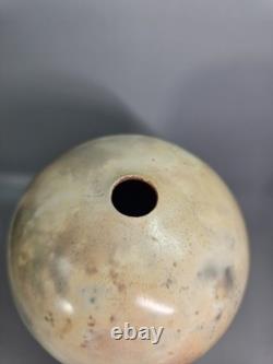 Hogback Vase Studio Pottery Jenny Kizziar 1988 Burnished Pit Fired Vintage