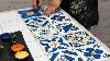 How To Stencil Furniture Mexican Talavera Tile Table With Chalk Paint