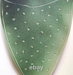 Huge Diana Crain Studio Slab Porcelain Wall Pocket Vase in Green 1995 Postmodern