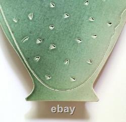 Huge Diana Crain Studio Slab Porcelain Wall Pocket Vase in Green 1995 Postmodern