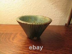 Iconic Danish Design Arne Bang, Own Studio, Flaring Stoneware Bowl, Green Drip