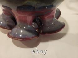 Ikebana Studio Pottery By Lee Mid Century Modern 7 Hole Vase Vessel