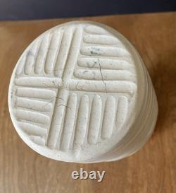 Isabelle Soule studio pottery 9 3/8 tall vase vintage art unusual white NW